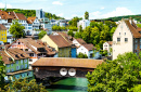 Limmat River in Baden im Aargau, Switzerland