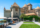 Chillon Castle on Geneva Lake, Switzerland