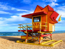 Lifeguard Tower in South Beach, Miami Beach, Florida