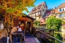 Restaurant Terrace in Little Venice, Colmar, France