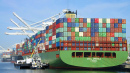 Cargo Ship in the Port of Oakland, USA