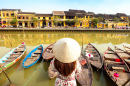 A Tourist in Hoi An Old Town, Vietnam