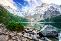 Landscape with Mountains and Calm Lake