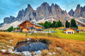 Autumn Alpine Landscape, Dolomites