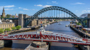 Swing Bridge and Tyne Bridge in Newcastle