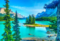 Spirit Island and Maligne Lake, Canada