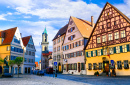 Colorful Houses in Dinkelsbuhl, Bavaria