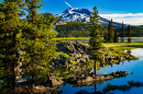 Sparks Lake and the South Sister Mountain, Oregon