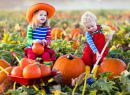 Children on a Farm on Thanksgiving Day