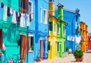 Colorful Old Houses, Burano Island, Italy