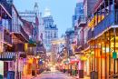 Bourbon St, New Orleans LA, USA Cityscape