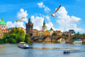 Vltava River and Charles Bridge