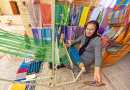 Iranian Woman Weaving Fabric, Meybod, Iran