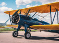 Retro Biplane on an Air Show