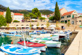 View of Bol Port With Fishing Boats