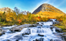 Autumn Trees and a Waterfall