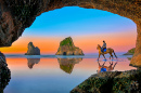 Woman Riding a Horse, New Zealand