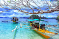 Bangka Boats near the Beachfront