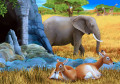 Cartoon Safari Scene