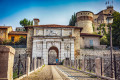 Entrance to the Castle of Brescia, Italy