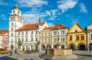 Masaryk Square of Trebon, Czech Republic