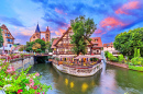 Medieval Esslingen am Neckar at Sunset