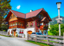 View of the Gosau Village in Upper Austria