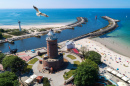 Aerial View of Kolobrzeg and the Baltic Sea