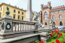 Piazza Roma in Asti with a Beautiful Palace