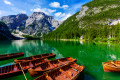 Lake Braies in the Dolomites, South Tyrol, Italy