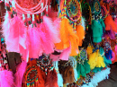 Colorful Dream Catchers at a Market in Ecuador