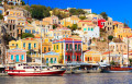 Harbor on Symi Island, Dodecanese, Greece