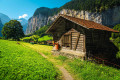 Alpine Wooden Barn in the Bernese Oberland