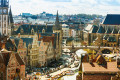 Aerial View of Ghent with St. Michael Bridge