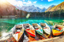 Sunset over Lake Fusine, Julian Alps