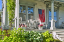 Porch Decorated for 4th of July