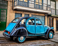 Citroen 2CV in the Alleys of Guimaraes, Portugal