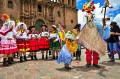 People Dancing Huaylia in Cusco, Peru