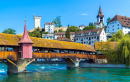 Spreuer Bridge over the Reuss River, Lucerne