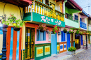 Colorful Streets in Guatapé City Center, Colombia