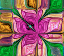Multicolored Abstract Stylized Flower