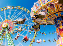 Vintage Carousel and Ferris Wheel