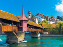 Spreuer Bridge over the Reuss River in Lucerne