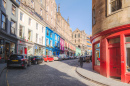 Charming Victoria Street in Edinburgh, Scotland