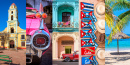 Cuban Symbols Collage, Tourism Concept