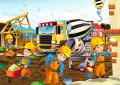 Cartoon Scene at Construction Site