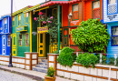 Colorful Houses in Istanbul, Turkey