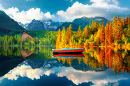 Lake Strbske Pleso in the High Tatras, Slovakia