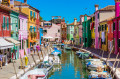 Streets of Burano, Venice, Italy