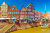 Half-Timbered Houses and Canal in Stade, Germany